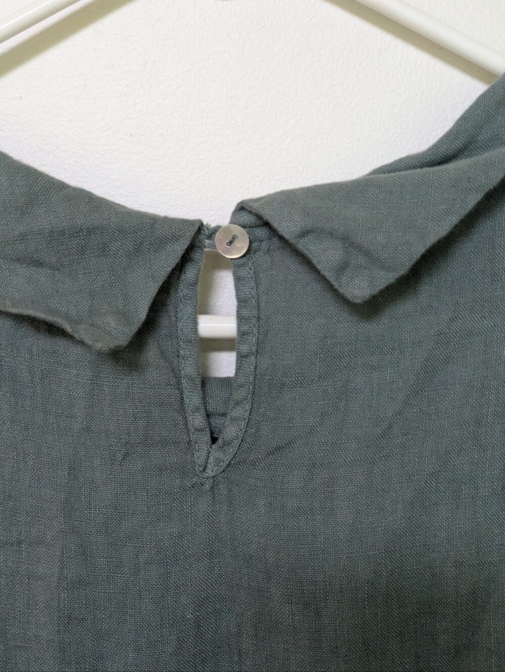 Lina Tomei Dress Linen Italy Teal Medium - Picture 6 of 9